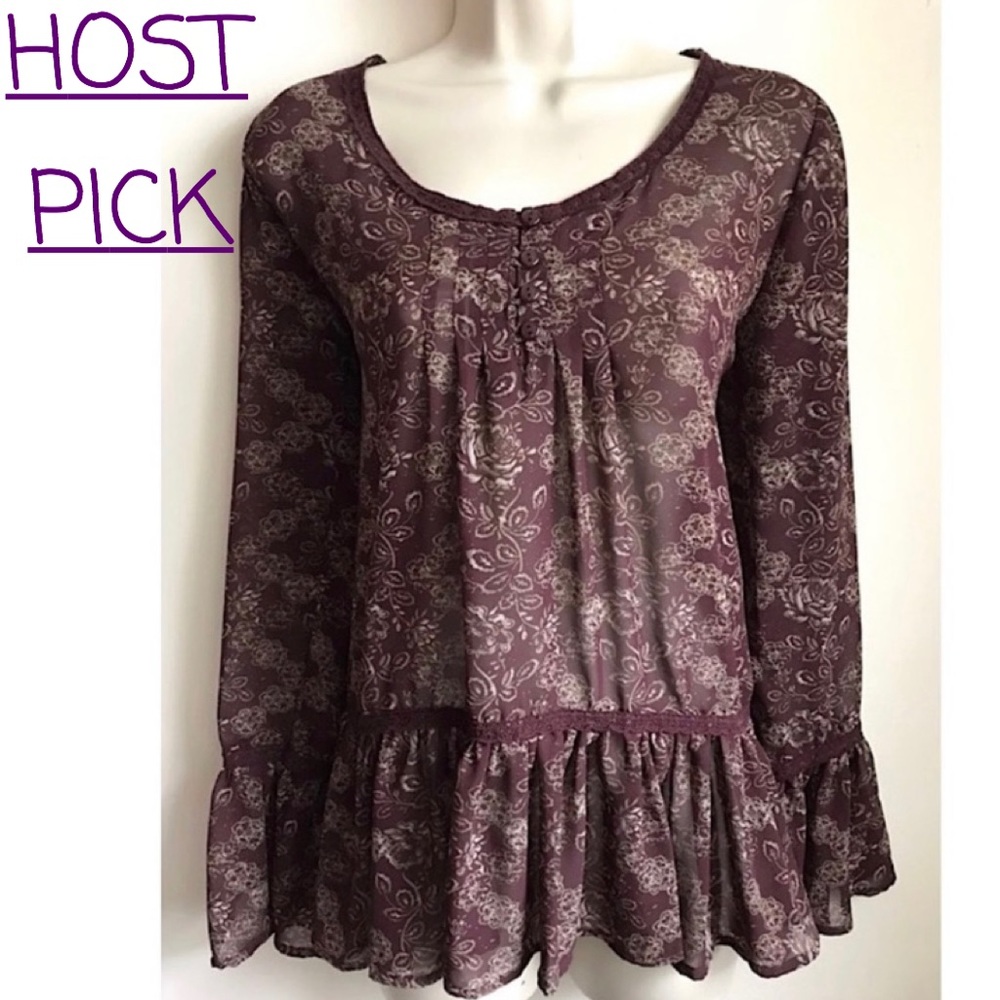 NEW FLORAL PEPLUM BLOUSE